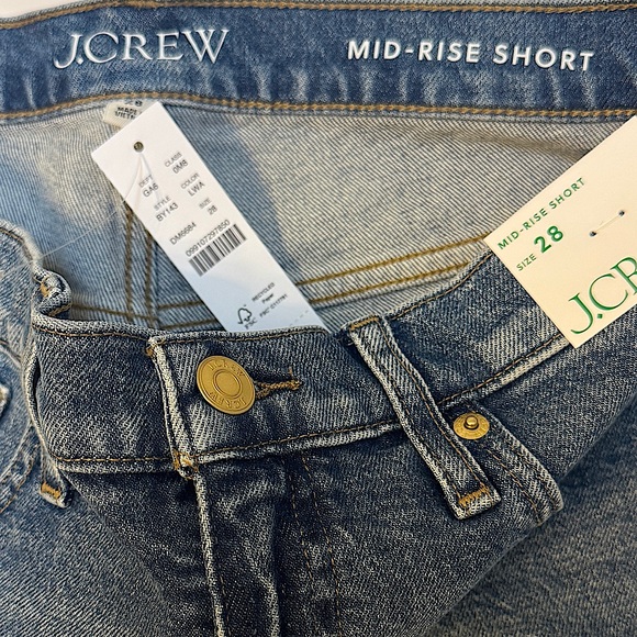 J.Crew Mid-Rise Denim Shorts Lakeshore wash - Picture 8 of 9